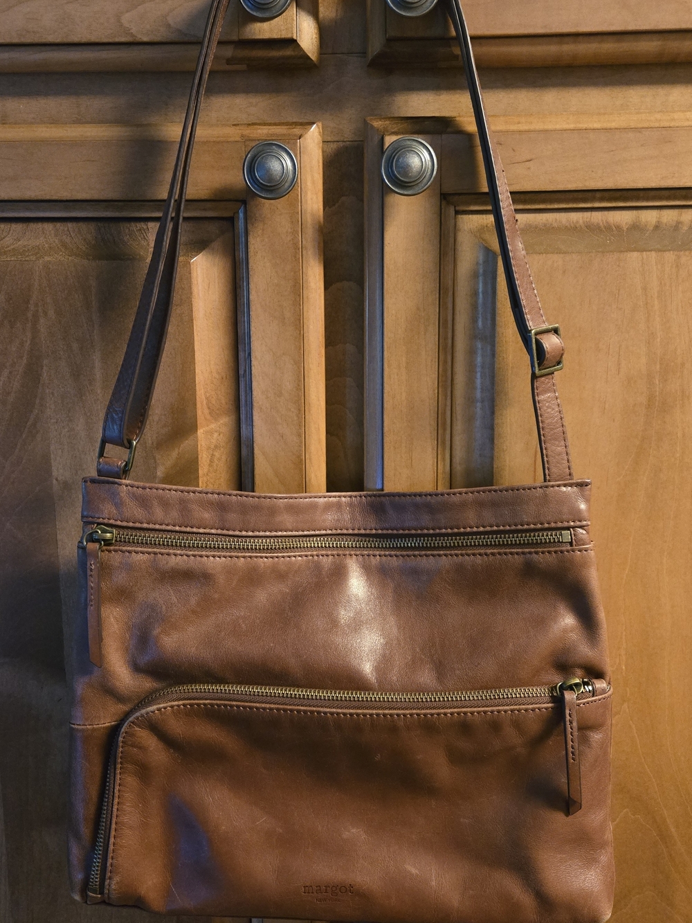 Margot Brown Leather Crossbody Bag